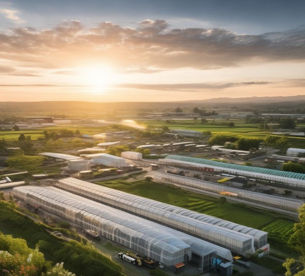 俯瞰八步东融农业科普园，科技与田园的完美融合，点亮乡村科普新篇章