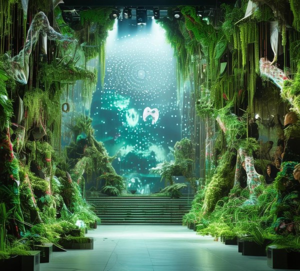 环保走秀背景动态图制作，融合创意与可持续性的视觉艺术实践